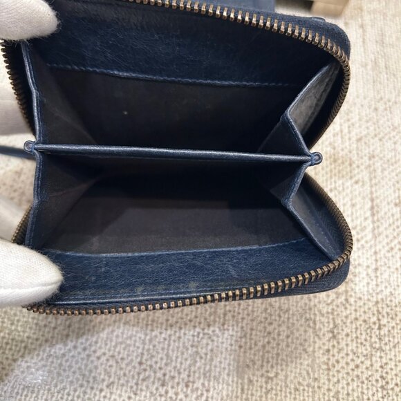 Balenciaga Motocross Teal Blue Compact Wallet - Picture 5 of 10